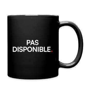 Nicht verfügbarer Humor moderne Einstellung - Tasse einfarbig - Schwarz - Rechts