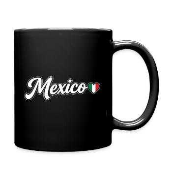 Mexiko-Drehbuch mit Flaggenherz-Fan Patriotisch - Tasse einfarbig - Schwarz - Rechts