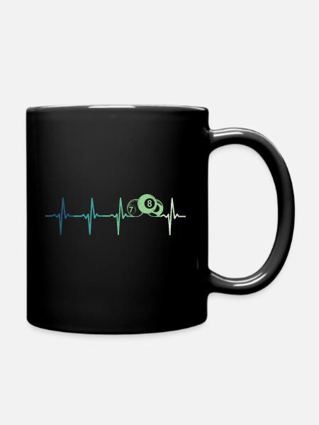 Billard, Billardkugel - Tasse einfarbig - Schwarz