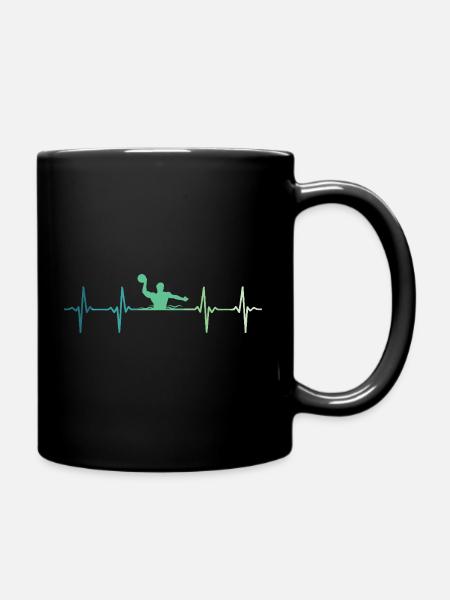 Wasserball Herzschlag Wasserball - Tasse einfarbig - Schwarz