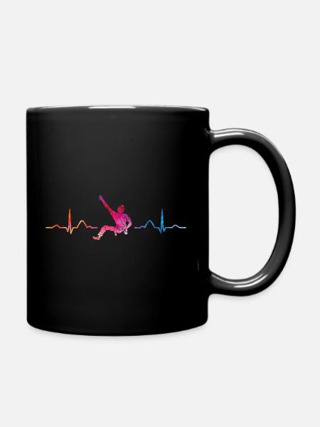 Boulderer Herzschlag Boulder Bouldern - Tasse einfarbig - Schwarz