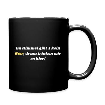 There's no beer in heaven - Full Colour Mug - black - Right