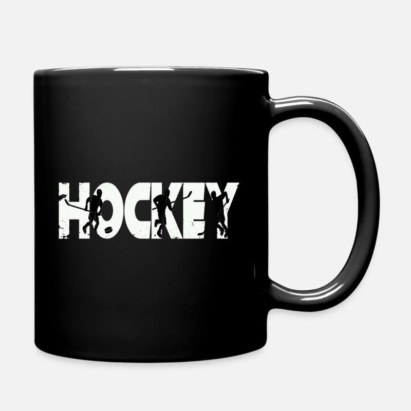 Vintage Eishockey Spieler Silhouette - Tasse einfarbig - Schwarz