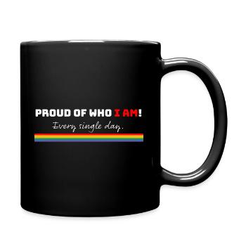 Fiers de moi – Rainbow LGBT - Mug uni - noir - Droite
