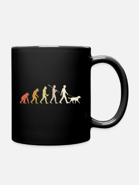 Labrador Evolution Funny Dog Owner Gift - Full Colour Mug - black