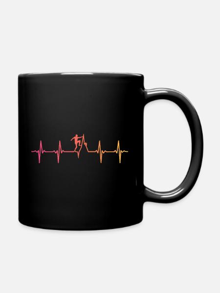 Klettern Herzschlag Climbing - Tasse einfarbig - Schwarz