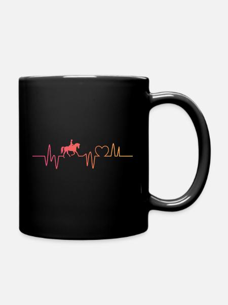 Dressurpferde-Dressurreiter - Tasse einfarbig - Schwarz