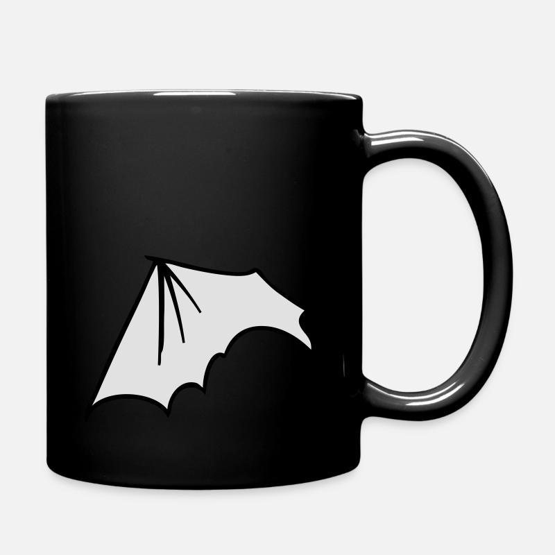 batwing_left - Tasse einfarbig - Schwarz