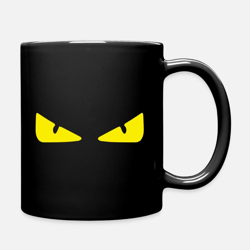 Monstre yeux Halloween - Mug uni - noir