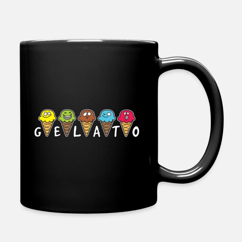 Gelato Eis Eisdiele - Tasse einfarbig - Schwarz