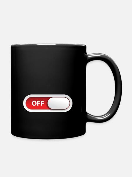 offline Aus-Schalter - Tasse einfarbig - Schwarz
