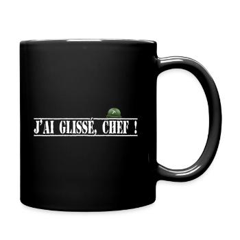 J'ai glissé chef - film parodie - Mug uni - noir - Droite