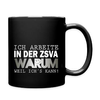 ZSVA Warum? - Tasse einfarbig - Schwarz - Rechts
