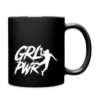 Girl power handball - Mug uni - noir - Droite
