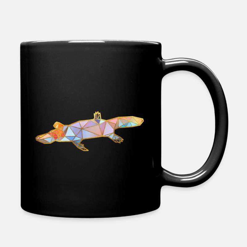 Lignes d'or géométriques de Platypus - Mug uni - noir