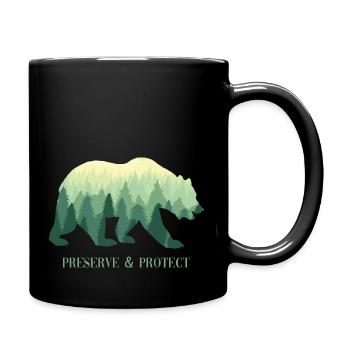 Protect protection de l’environnement Protection du climat Ours - Mug uni - noir - Droite