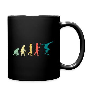 Skater Evolution Skateboard Skateboarding - Tasse einfarbig - Schwarz - Rechts