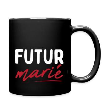 Futur marié Cadeau homme humour EVG - Mug uni - noir - Droite
