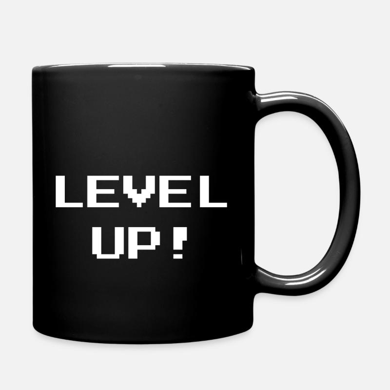 Level up - Tasse einfarbig - Schwarz