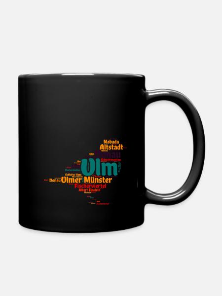 Ulmer Spatz - Tasse einfarbig - Schwarz