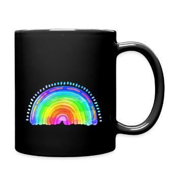 Arc-en-ciel brillant de spectre - Mug uni - noir - Droite