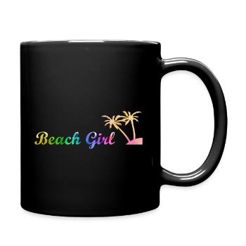 Beach Girl - Tasse einfarbig - Schwarz - Rechts