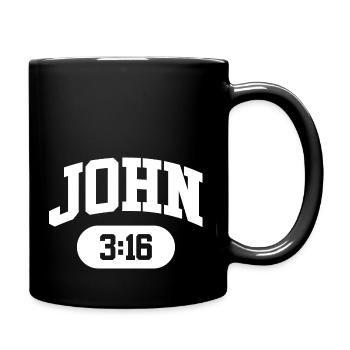 Christliche Sprüche - Tasse einfarbig - Schwarz - Rechts