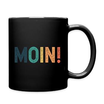 Moin Hamburg Vintage Retro Style - Tasse einfarbig - Schwarz - Rechts