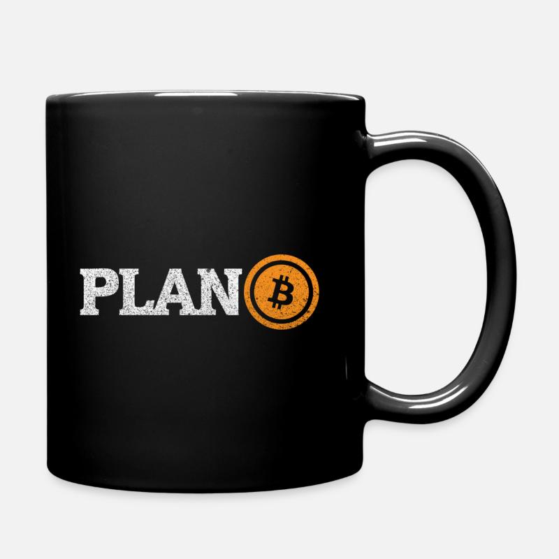 Bitcoin: Plan B - Tasse einfarbig - Schwarz