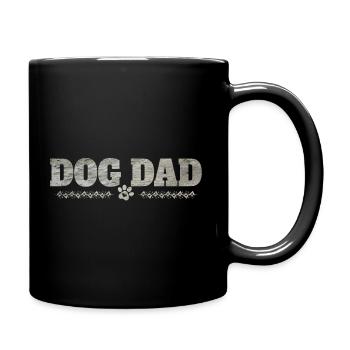 Hunde Papa - Tasse einfarbig - Schwarz - Rechts