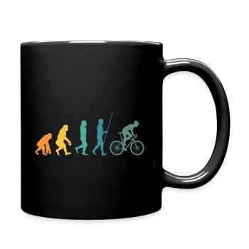 Fahrrad Evolution - Tasse einfarbig - Schwarz - Rechts