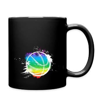 Basketball Trikot Kinder Geschenk Basketball Spiel - Tasse einfarbig - Schwarz - Rechts