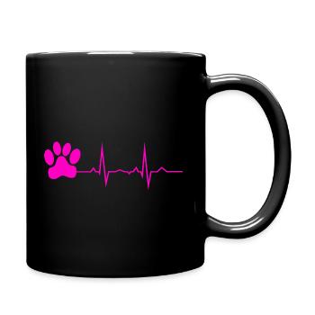 Heartbeat Paw Chien - Mug uni - noir - Droite