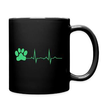 Heartbeat Paw - Full Colour Mug - black - Right