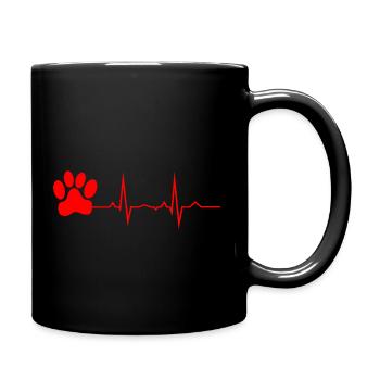 Heartbeat Paw Animaux - Mug uni - noir - Droite