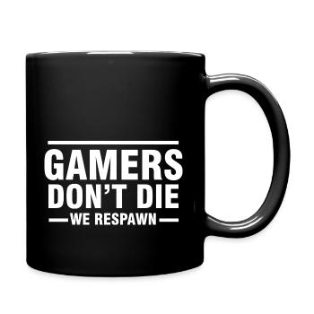 Les joueurs ne meurent pas - Mug uni - noir - Droite