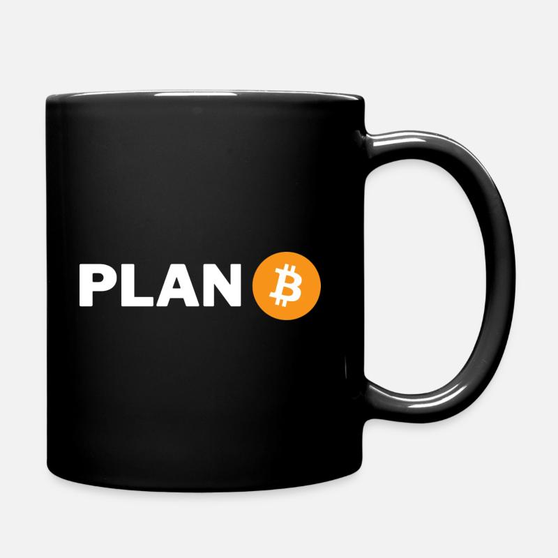 PLAN B WHITE - Full Colour Mug - black