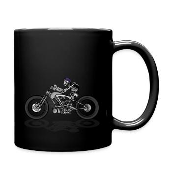 Bike Biker motorcycle comic hells car angel - Tasse einfarbig - Schwarz - Rechts