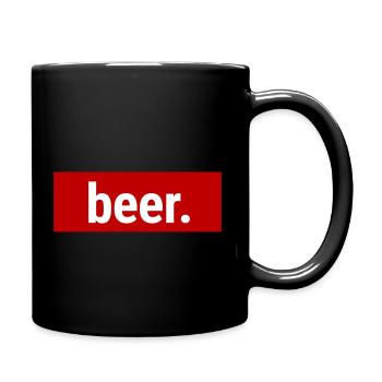 beer - Tasse einfarbig - Schwarz - Rechts
