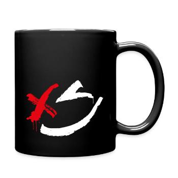 Smile Emoji wink Techwear Style - Full Colour Mug - black - Right
