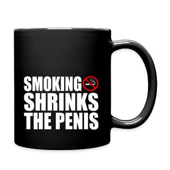 Smoking shrinks the penis - Tasse einfarbig - Schwarz - Rechts
