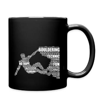 Klettern Bergsteiger Klettern Kletterer Bouldern - Tasse einfarbig - Schwarz - Rechts