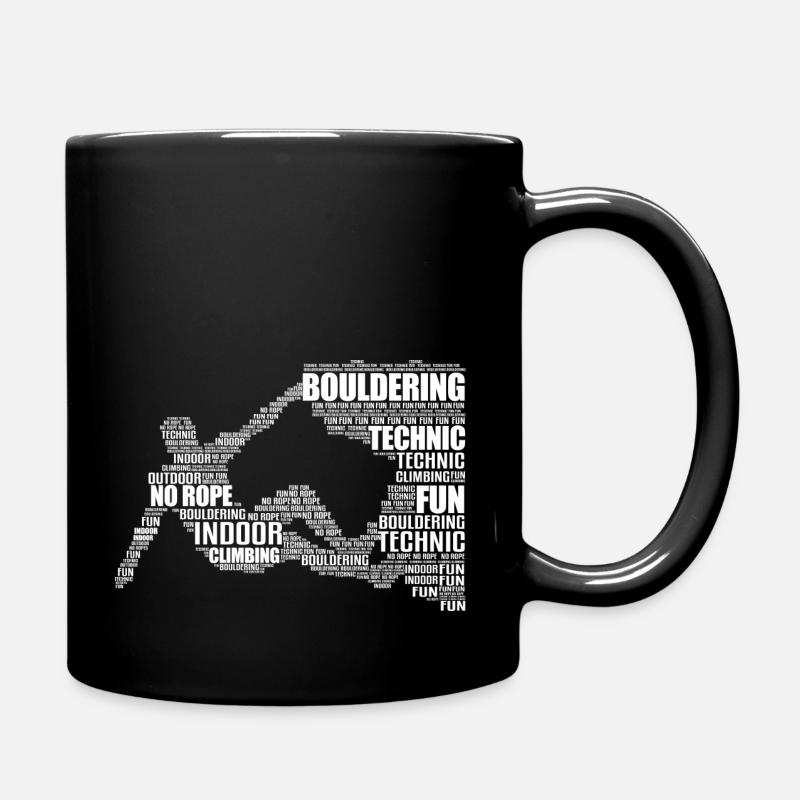 Klettern Bergsteiger Klettern Kletterer Bouldern - Tasse einfarbig - Schwarz