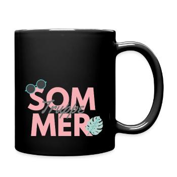 Sommer Truppe - Tasse einfarbig - Schwarz - Rechts