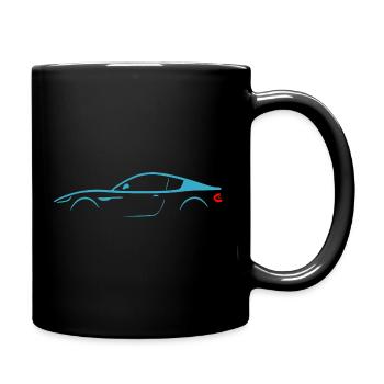 Auto silhouette Coupe Sportwagen - Tasse einfarbig - Schwarz - Rechts