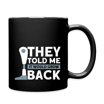 Handicap Amputee Amputation Prosthetic Leg - Full Colour Mug - black - Right
