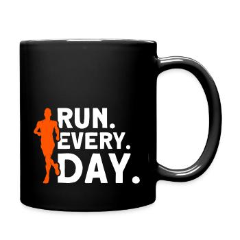 Motivation Streak Running Runner Marathon - Full Colour Mug - black - Right