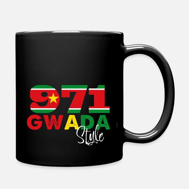 Guadelooupe im Gwada-Stil - Tasse einfarbig - Schwarz