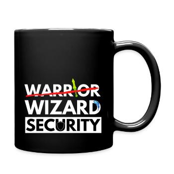 WARRIOR IS WIZARD SECURITY DRAGONS ADVENTURES JDR - Full Colour Mug - black - Right