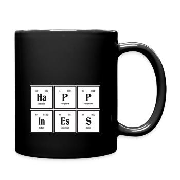 Happiness | Periodic Table of Elements - Full Colour Mug - black - Right